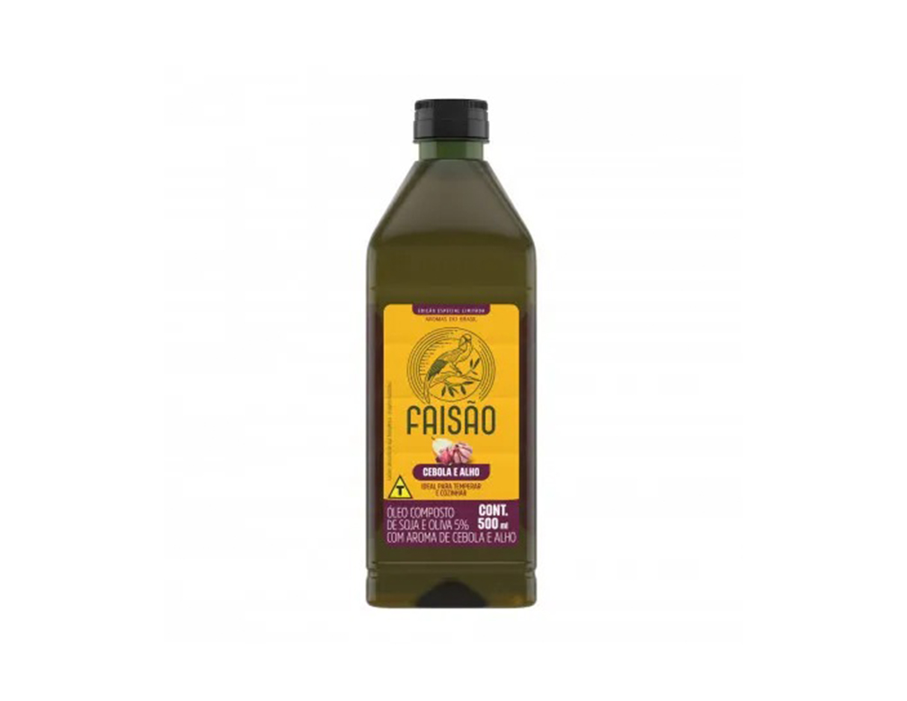 AZEITE COMPOSTO TEMPERO CEBOLA E ALHO FAISÃO 500 ML (CX 9 UN)